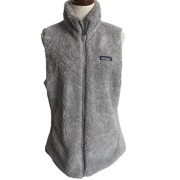 Patagonia Gray Fleece Vest Size Medium Zip Up  Cabincore  GORPCORE Scandigirl - Picture 2 of 10